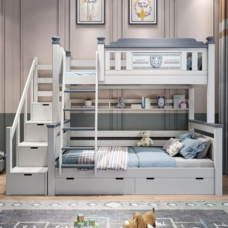 Bunk Bed With Stairs And Slide - Новинка! 2025. Недорогая детская мебель для