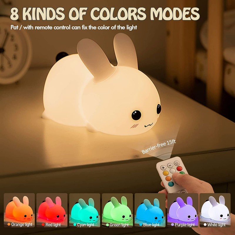 Floating Nightstand With Led Light - Светодиодный ночник с кроликом, пульт дистанционного