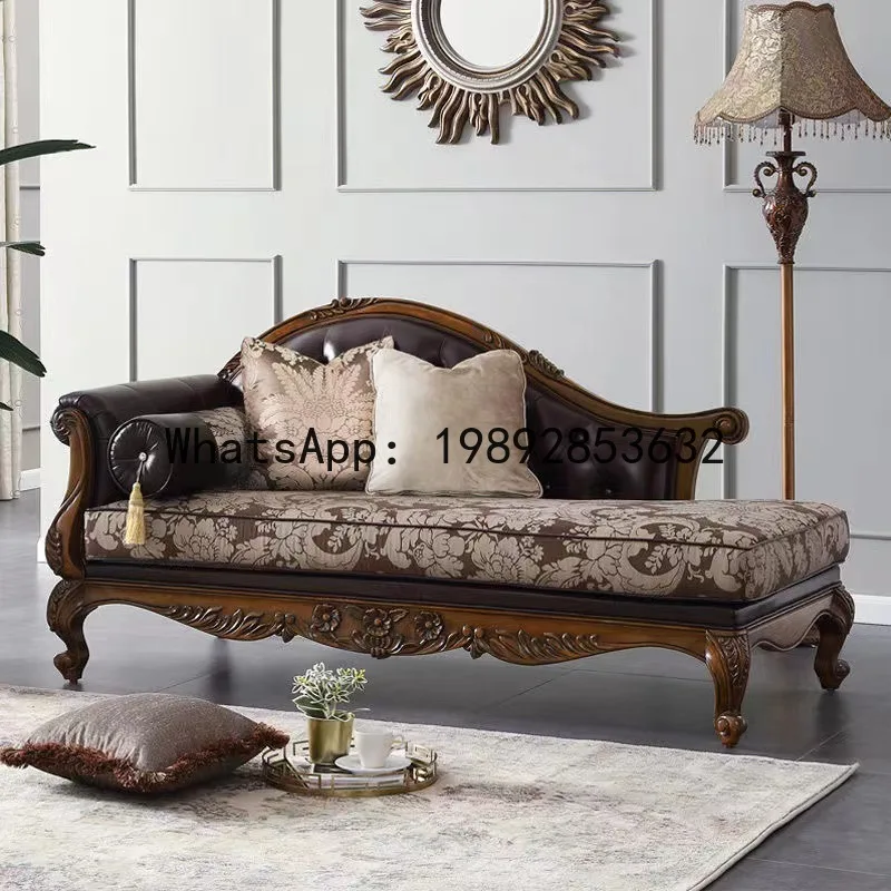 Sofas - H5.15 Цельнодеревянный кожаный диван, трехместный, с