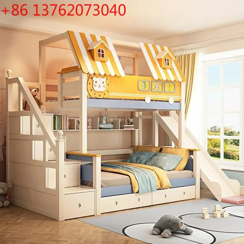 Деревянная двухъярусная кроват – обзор и цена Bunk Bed With Stairs And Slide
