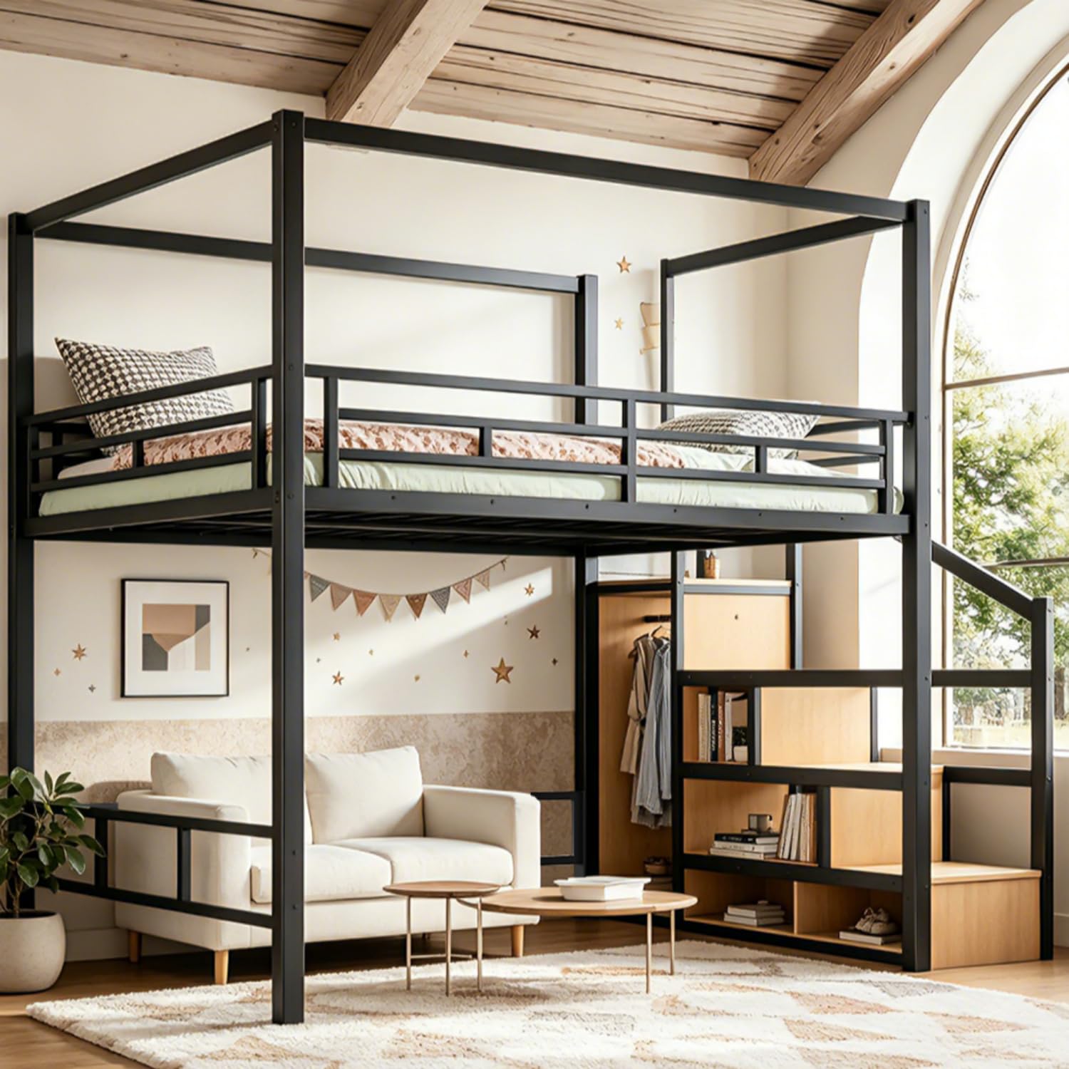 Двухъярусная кровать Queen с л – обзор и цена Canopy Bed Frame Metal Queen