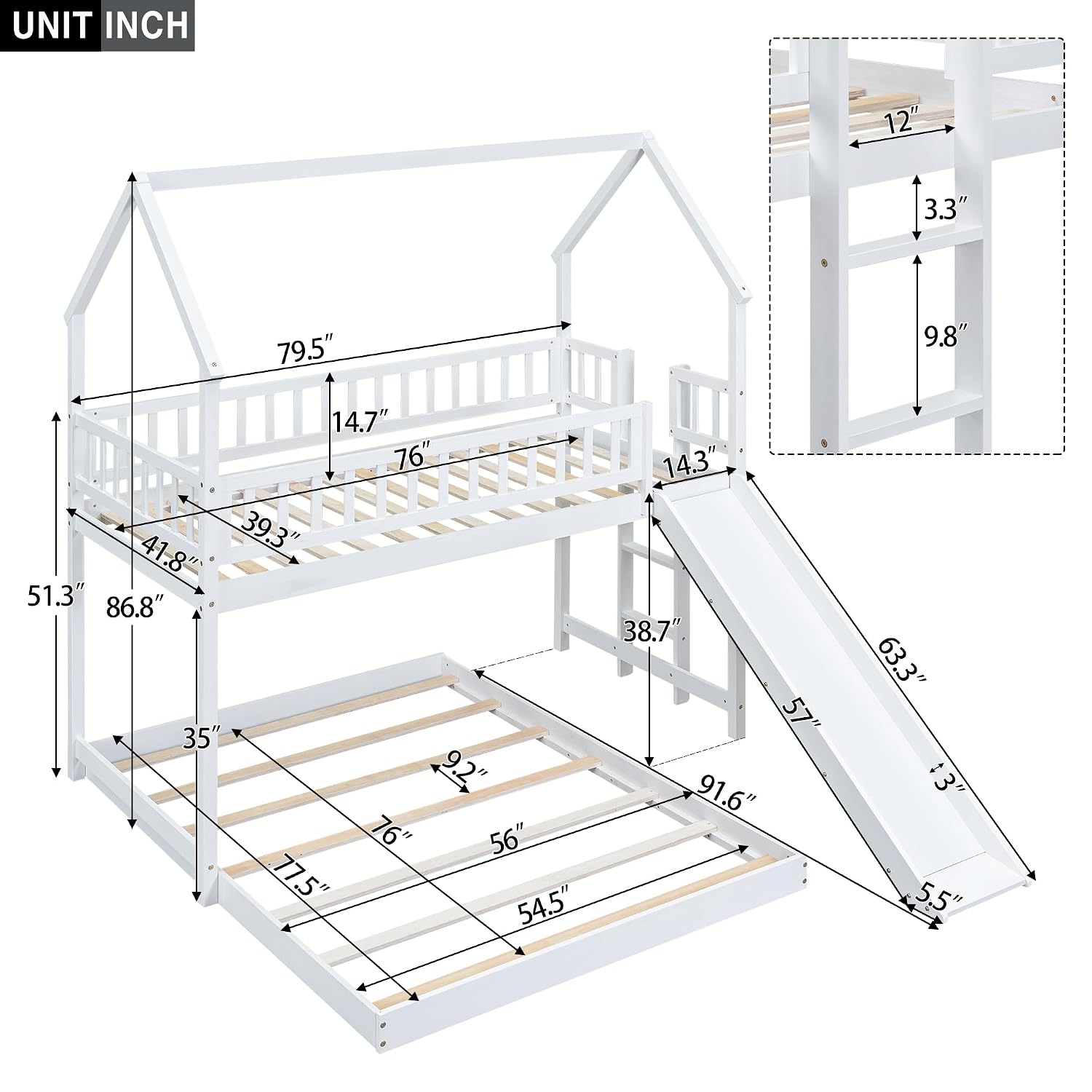 Двухъярусная кровать с лестниц – обзор и цена Bunk Bed With Stairs And Slide