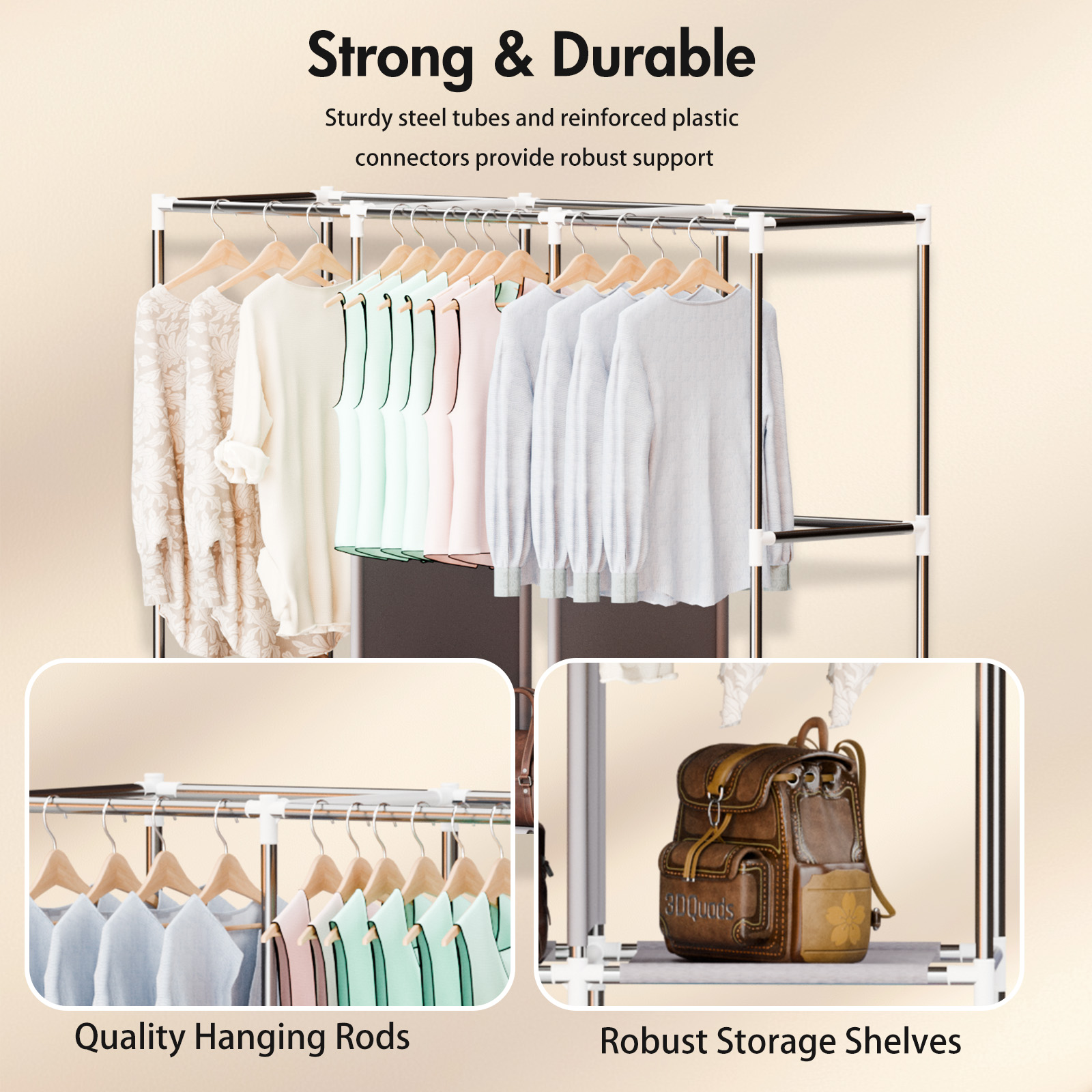 51-дюймовый портативный шкаф-к – обзор и цена Wardrobe Closet Portable Fabric Cover