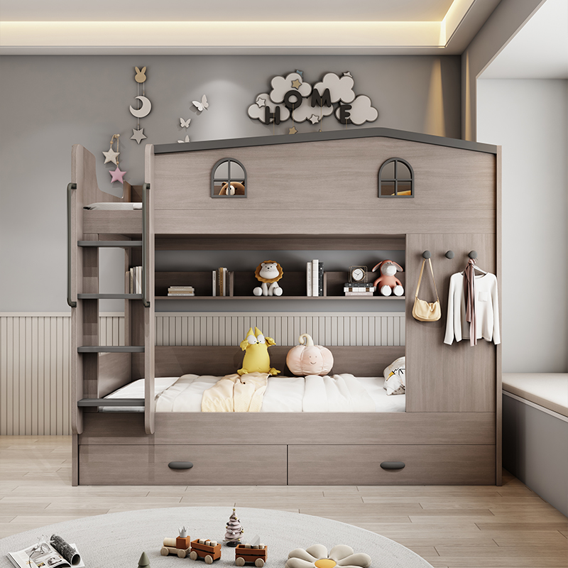 Скандинавские двухэтажные детс – обзор и цена Bunk Bed With Stairs And Slide