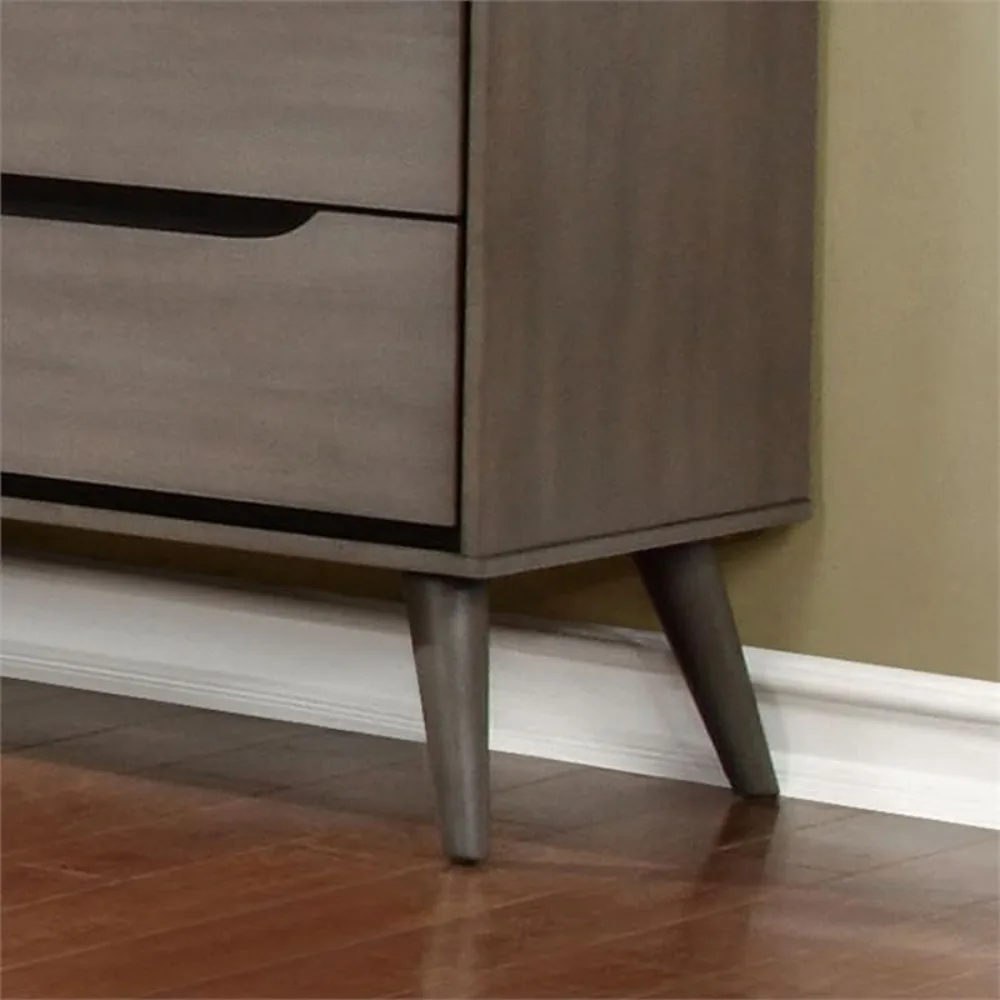 Тумбочка из массива дерева сер – обзор и цена Solid Wood Nightstand 2 Drawers