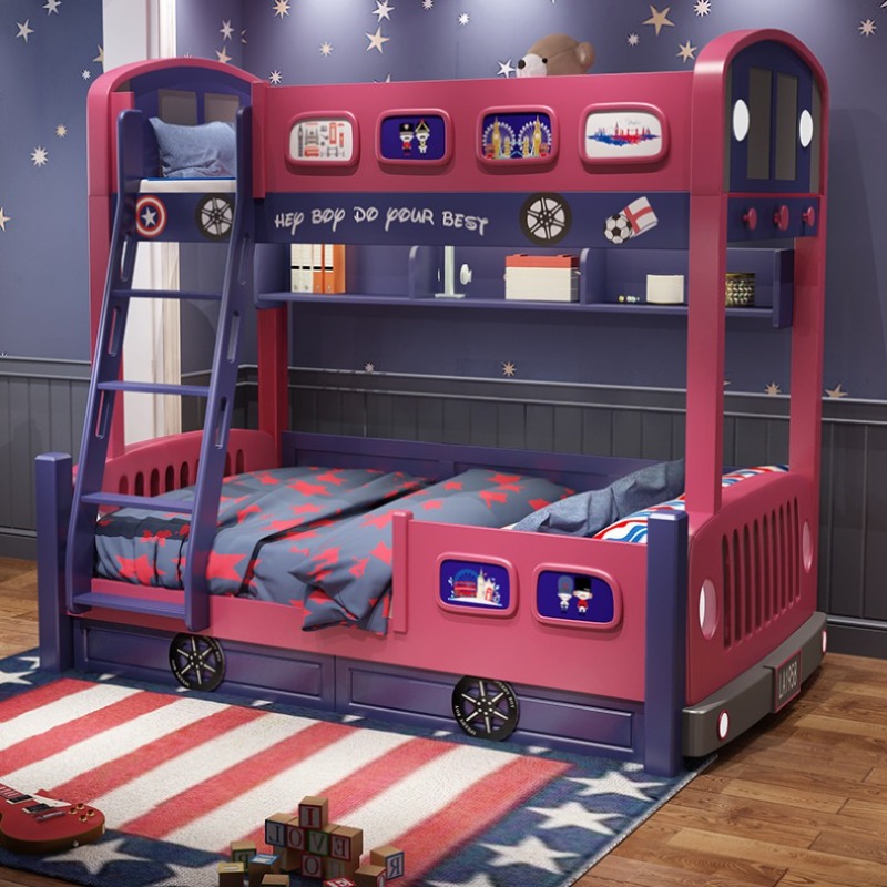 Современная детская кровать-до – обзор и цена Bunk Bed With Stairs And Slide