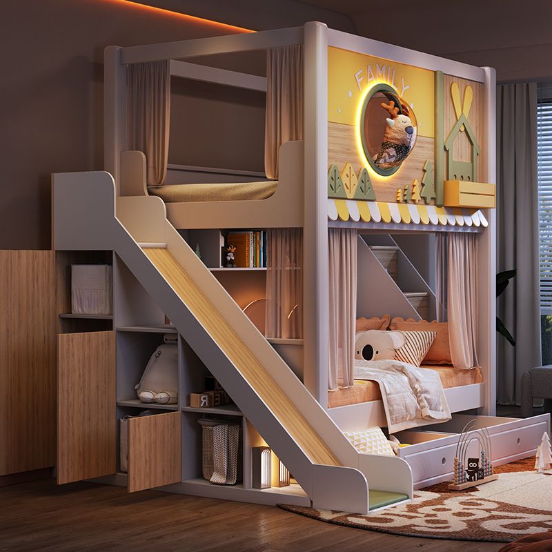 Современная двухъярусная крова – обзор и цена Bunk Bed With Stairs And Slide