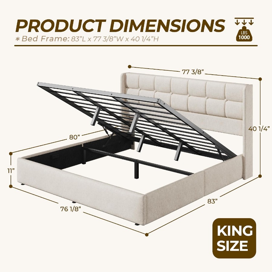Размер: кровать с подъемным ме – обзор и цена Gas Lift Storage Bed Hydraulic