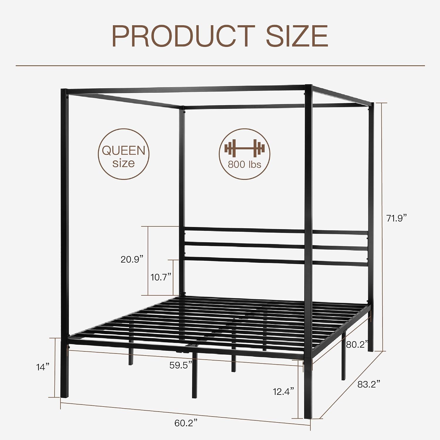 Металлическая рама кровати с б – обзор и цена Canopy Bed Frame Metal Queen