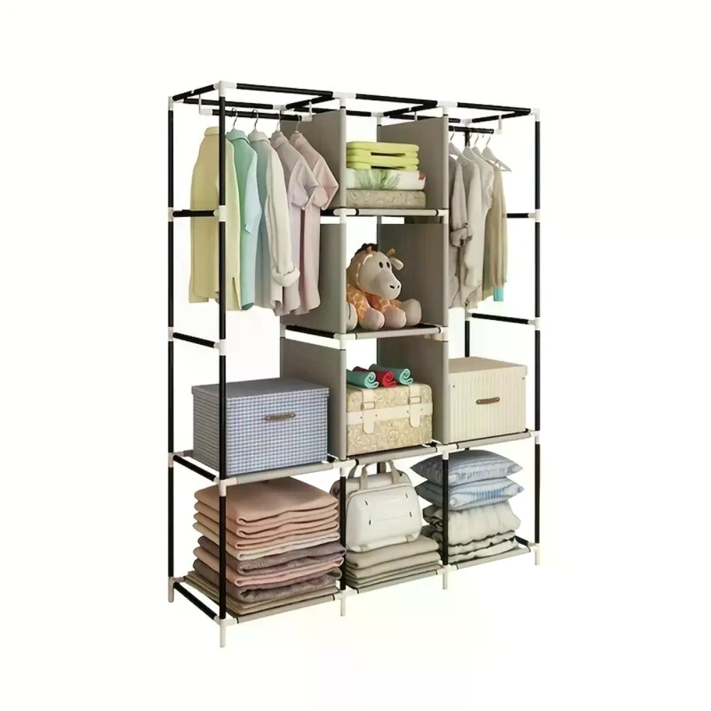 64-дюймовый переносной шкаф из – обзор и цена Wardrobe Closet Portable Fabric Cover