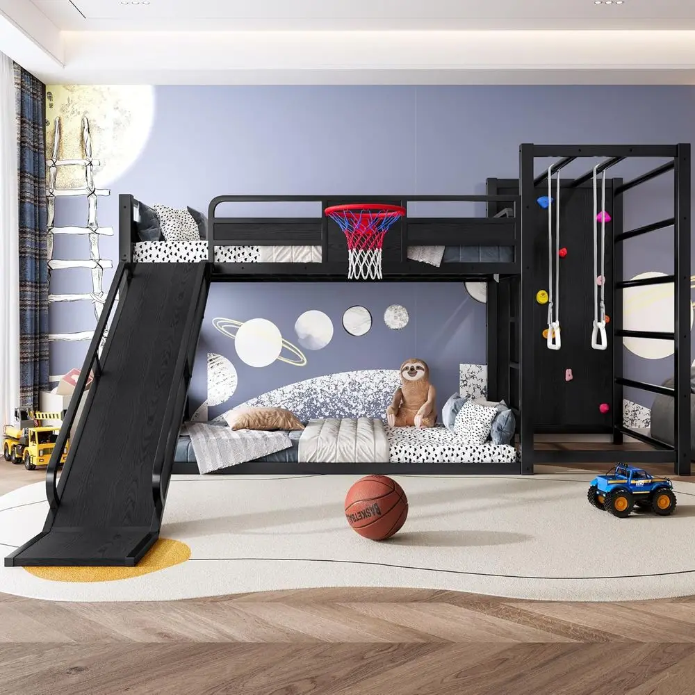 Двухъярусная металлическая кро – обзор и цена Bunk Bed With Stairs And Slide
